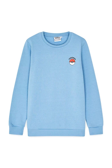 Orijinal Lisanslı Pikachu Desenli Pokemon Temalı Premium Çocuk Sweatshirt - 56832-PKCMV