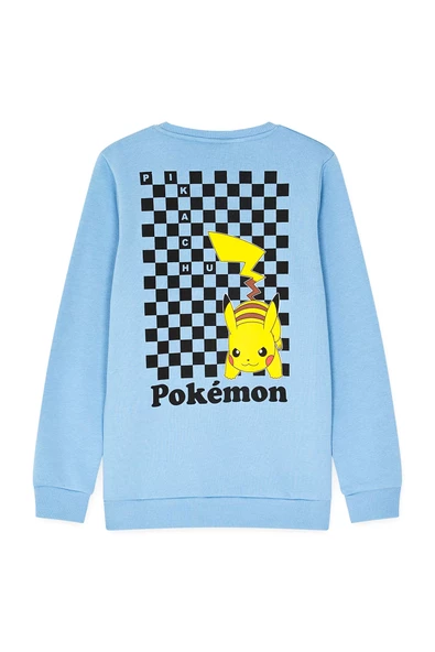Orijinal Lisanslı Pikachu Desenli Pokemon Temalı Premium Çocuk Sweatshirt - 56832-PKCMV - 2