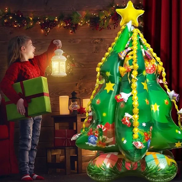 Çam Ağacı Ayakta Durabilen Folyo Balon 145x105 cm - 2