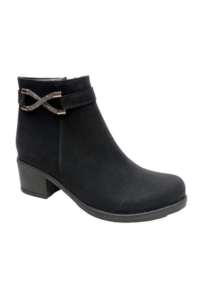 Fix 9301 Yağlı Deri Trend Fashion Fermuarlı Kadın Bot ürün görseli 1