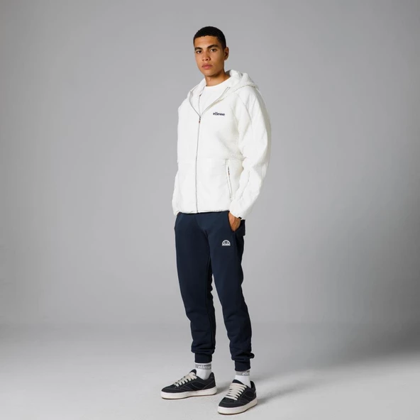 Ellesse Fermuarlı Kapüşonlu Erkek Beyaz Ceket EM250 - 4