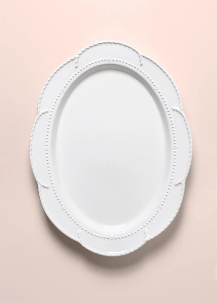 The Mia Grande Servis Tabağı Beyaz 41x31 cm GRD0012 - 4