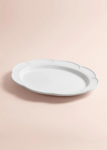 The Mia Grande Servis Tabağı Beyaz 41x31 cm GRD0012 - 5