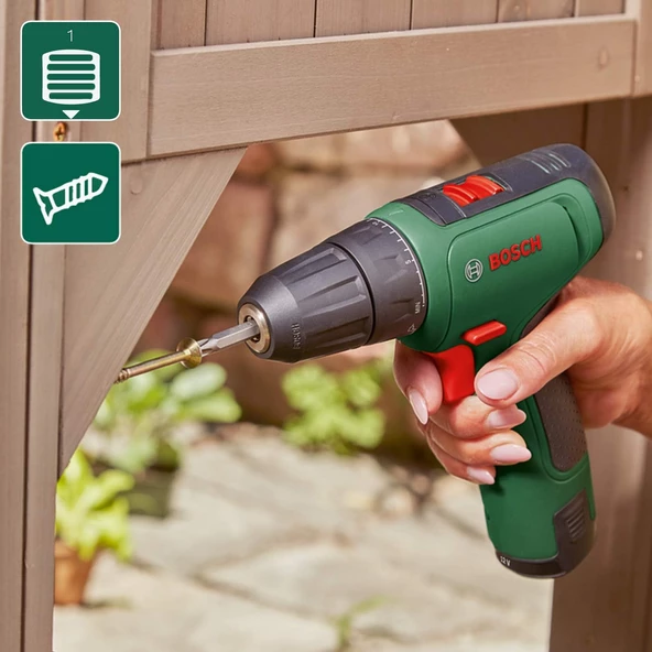 Bosch EasyDrill 1200 1.5Ah Çift Akü Delme/Vidalama Makinesi - 06039D3007 - 2