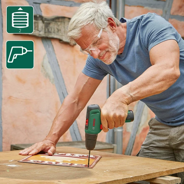 Bosch EasyDrill 1200 1.5Ah Çift Akü Delme/Vidalama Makinesi - 06039D3007 - 3