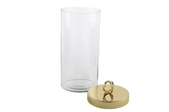 Mikasa Moor Gold Kapaklı Cam Kavanoz 13x26cm - 2