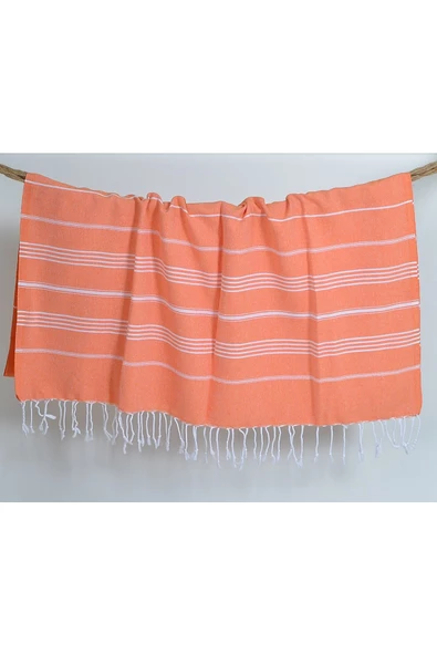 buldanstore Sultan Peştemal (TURUNCU) %100 Pamuk 90*180cm. Banyo Havlusu, Plaj Havlusu - 5