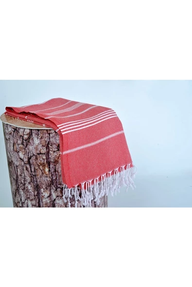 buldanstore Sultan Peştemal (KIRMIZI) %100 Pamuk 90*180cm. Banyo Havlusu, Plaj Havlusu - 4