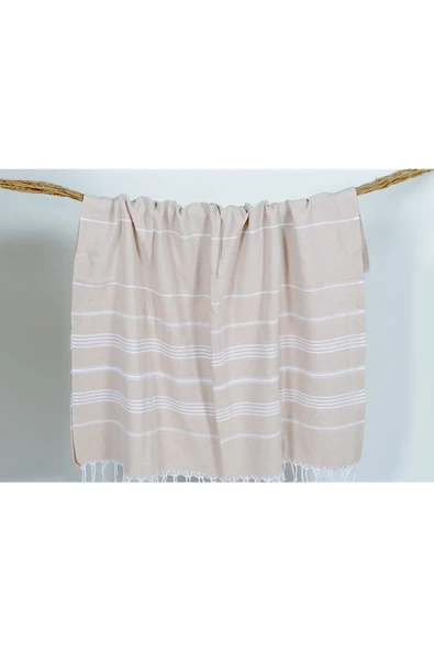 buldanstore Sultan Peştemal (BEJ) %100 Pamuk 90*180cm. Banyo Havlusu, Plaj Havlusu - 4