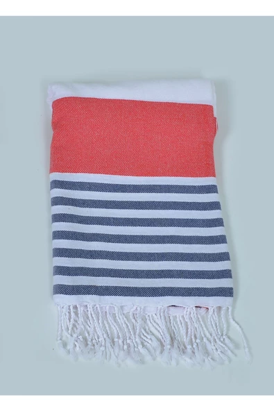 buldanstore Marin Peştemal (KIRMIZI) %100 Pamuk 90*180cm. Banyo Havlusu, Plaj Havlusu - 2