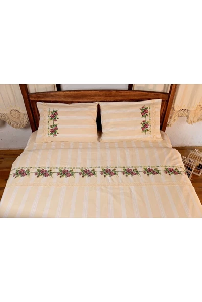 buldanstore Kaneviçe Pike Takımı El Işlemeli Çift Kişilik (MOR) - 5