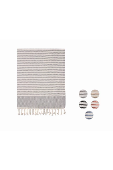 buldanstore Lotus Peştemal (GRİ) %80 Pamuk %20 Bambu 95x180cm. Banyo Havlusu, Plaj Havlusu - 2