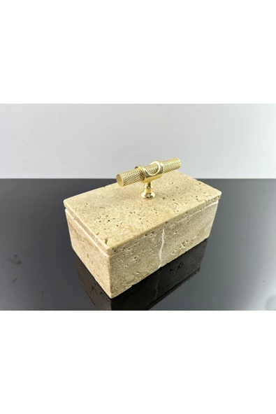 Modestmar Doğal Traverten Mermer Kase, Mermer Takılık, Organizer, Dekoratif Kase - 3