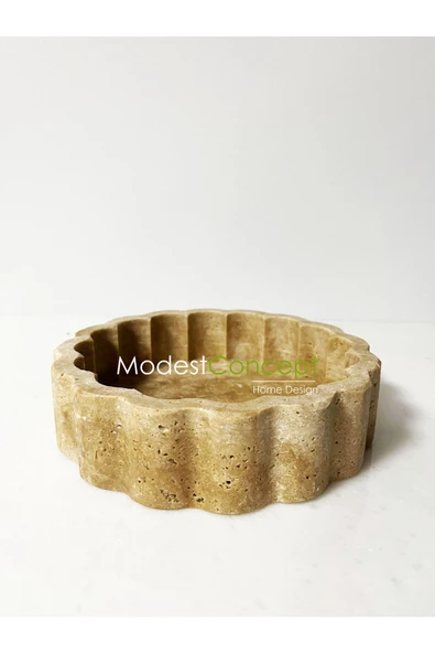 Modestmar Traverten Kase Kenar ve İç Detaylı 20cm - 6