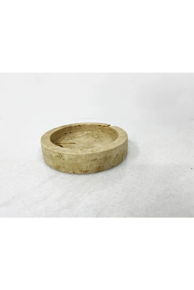 Modestmar Doğal Traverten Mermer Takı Düzenleyici, Organizer, Sabunluk 12cm - 4