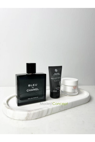 Modestmar Doğal Beyaz Mermer Oval Tepsi , Sunum Tabağı, Düzenleyici Volakas White - Resim 4