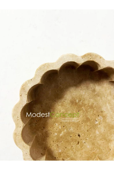 Modestmar Traverten Kase Kenar ve İç Detaylı 20cm - 5