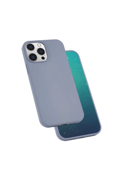 iPhone 13 Pro Uyumlu Zore Silk Silikon-Lila