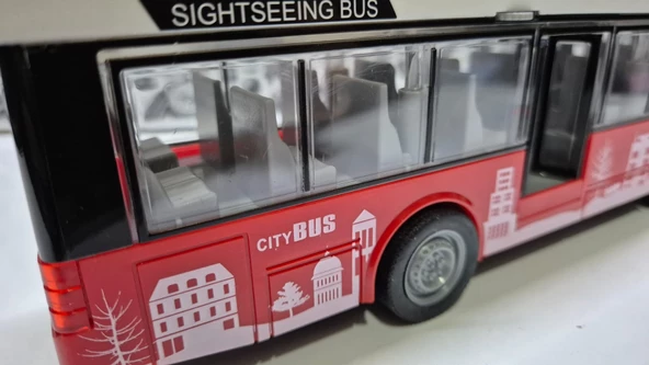 Işıklı Sesli Oyuncak Şehir Otobüsü Oyuncak Yolcu Metrobüsü - 4