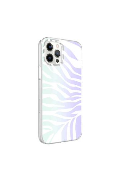 iPhone 12 Pro Uyumlu Zore M-Blue Desenli Kılıf-Zebra No1