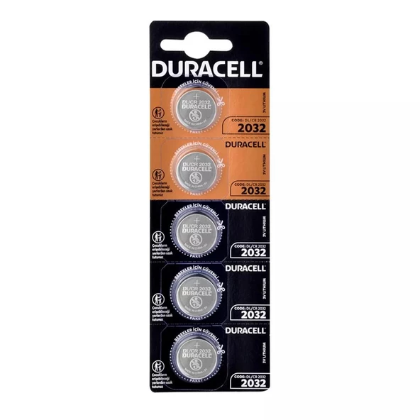 Duracell CR2032 3V Lityum Düğme Pil  5Li Paket