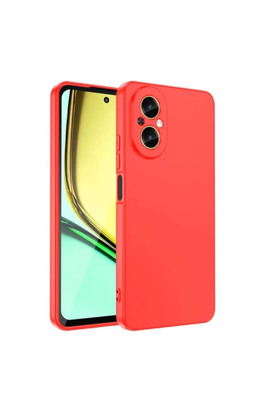 Realme 12 Lite Kılıf Zore Mara Lansman Kapak-Kırmızı