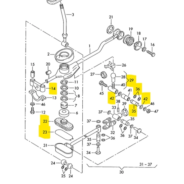 Skoda Felicia 1995-2001 Vites Kolu Tamir Takımı 9 Parça 6U0711563A - 5