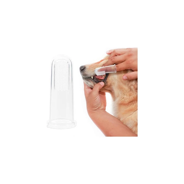 Markapet Kedi ve Köpek Parmak Diş Fırçası 5.5 cm Mavi - 4