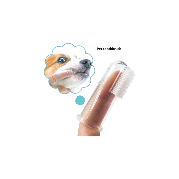 Markapet Kedi ve Köpek Parmak Diş Fırçası 5.5 cm Mavi - 6