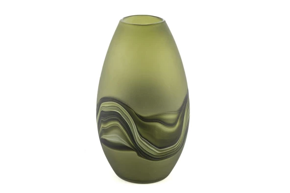 Mikasa Moor Yeşil Buzlu Degrade Cam Vazo 19x31cm ürün görseli