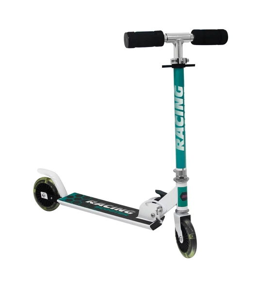 120 mm Silikon Teker, Boy Ayarlamalı Katlanır Metal Scooter - 7