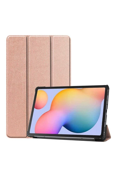 Lenovo Tab P11 Pro 11.2" 2.Nesil  Zore Smart Cover Standlı 1-1 Kılıf-Rose Gold