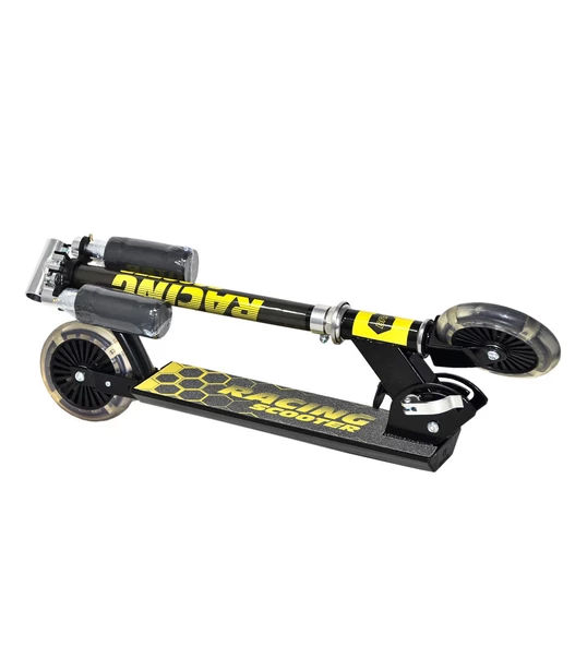 120 mm Silikon Teker, Boy Ayarlamalı Katlanır Metal Scooter - 6