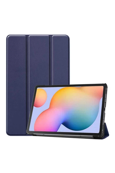 Lenovo Tab M10 Plus TBTB-128F 3. Jenerasyon  BALTAZAR Smart Cover Standlı 1-1 Kılıf-Lacivert