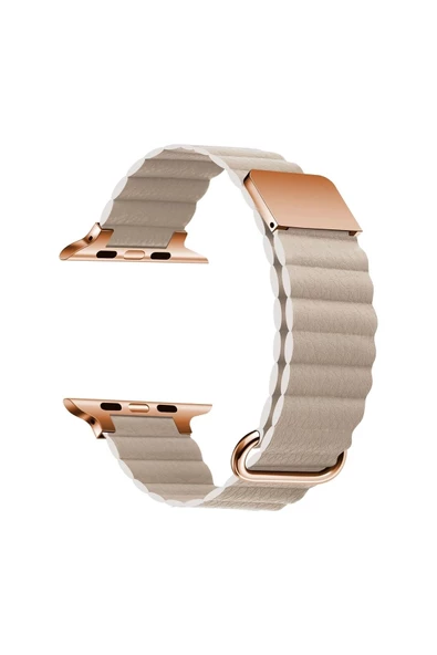 Apple Watch Uyumlu  Ultra 49mm Krd-78 Pu Deri Kordon Strap Kayış