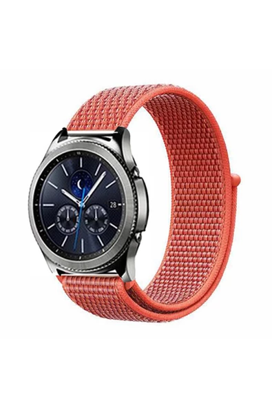 Gear S3 (22mm) Uyumlu KRD-03 Hasır PAT Kordon NO5