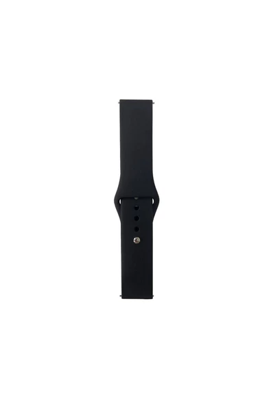 Gear S3 Band Serisi 22mm Klasik Kordon Silikon Strap Kayış-Siyah