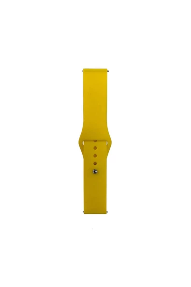 Xiaomi Amazfit Pace Band Serisi 22mm Klasik Kordon Silikon Strap Kayış-Sarı