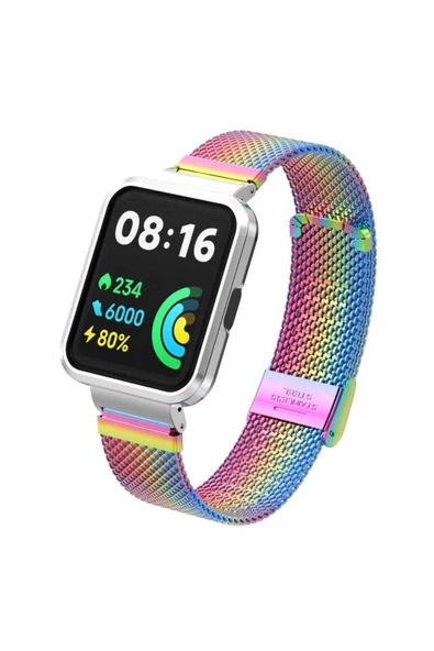 Xiaomi Redmi Watch 2 Lite Uyumlu KRD-66 Metal Kordon BLT Colorful