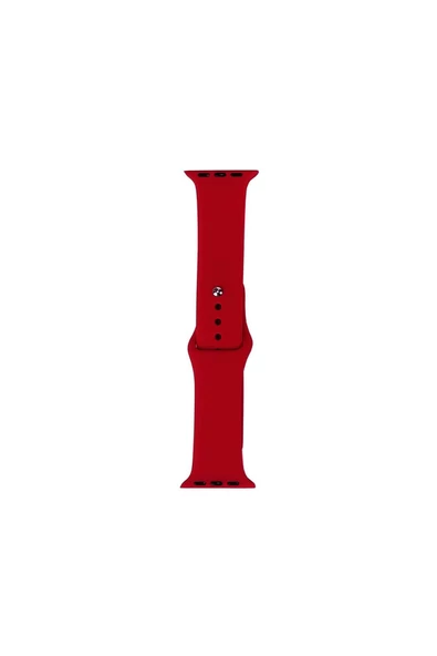 Watch 38mm Band Serisi Klasik Kordon Silikon Strap Kayış-Chinese Red