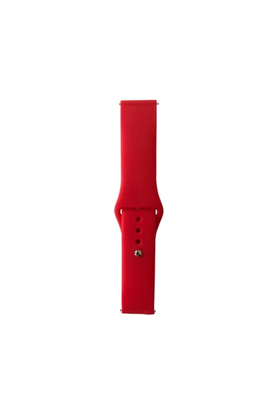 Galaxy Watch Active 2 40mm Band Serisi 20mm Klasik Kordon Silikon Strap Kayış-Brighr Red