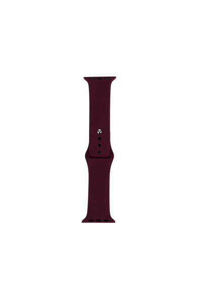 Apple Watch 44mm Uyumlu Band Serisi Klasik Kordon Silikon Strap Kayış, Red Wine