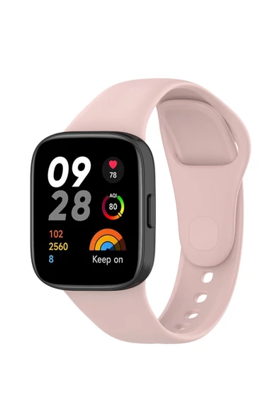 Xiaomi Redmi Watch 3 Uyumlu KRD-81 Uyumlu Zore Kordon Pembe