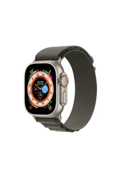 Apple Watch 7 41mm Uyumlu Zore KRD-74 Hasır Kordon, Yeşil