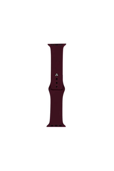 Watch 38mm Band Serisi Klasik Kordon Silikon Strap Kayış-Red Wine