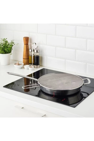 IKEA Klockren Saplı 34 Cm Tencere Tava Için Yağ Sıçratmaz Çelik Tel Kapak Tava Kapağı - 3