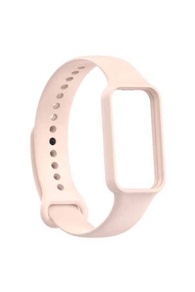 Xiaomi Redmi Smart Band 2 Uyumlu KRD-87 Uyumlu Kordon Zore Pembe Açık