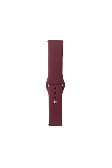 Gear S3 Band Serisi 22mm Klasik Kordon Silikon Strap Kayış-Red Wine