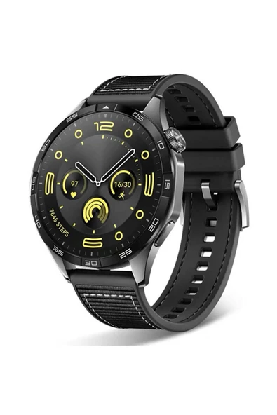 Galaxy Watch 46mm Uyumlu BTZ KRD-102 22mm Silikon Kordon-Siyah