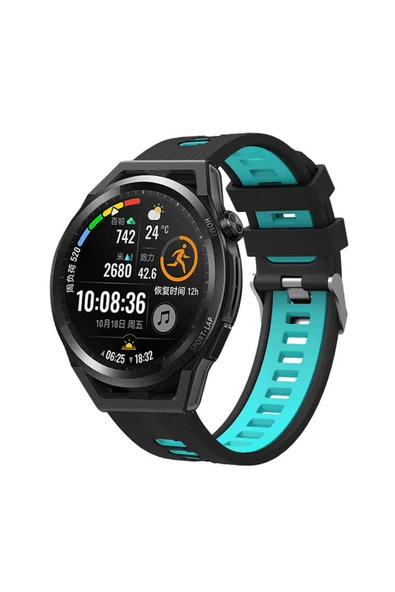 Galaxy Watch Active 2 44mm KRD-55 Uyumlu MKC Kordon Siyah-Mavi